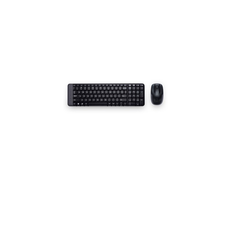 Kit de Teclado y Mouse LOGITECH MK220 - Estándar, Negro, 10 m