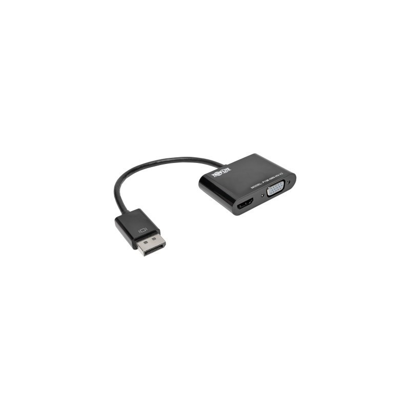 Adaptador DisplayPort  TRIPP-LITE  P136-06N-HV-V2 - DisplayPort, VGA/HDM, Negro