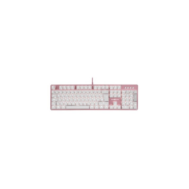 Teclado Mecánico Game Factor KBG400-PK-RD - Switch Red, USB, Rosa y Rojo