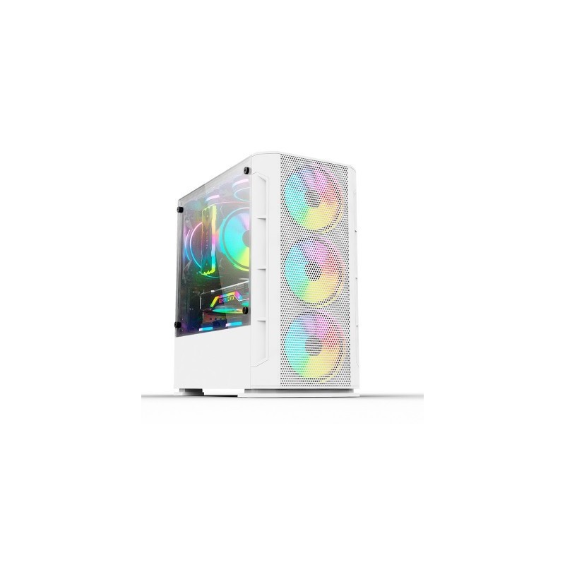 Gabinete YEYIAN YCH-042820 HAIZEN 2500 MICROATX C/T 3V ARGB/MESH/Blanco -