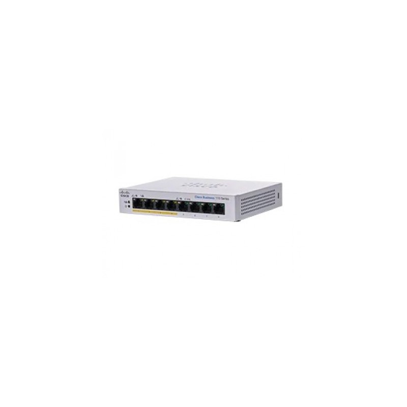 Switch CISCO CBS110-8PP-D-NA - Plata, 8