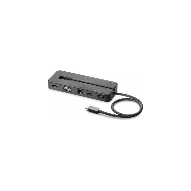 Mini Docking station HP 1PM64AA - USB O USB-C, Negro