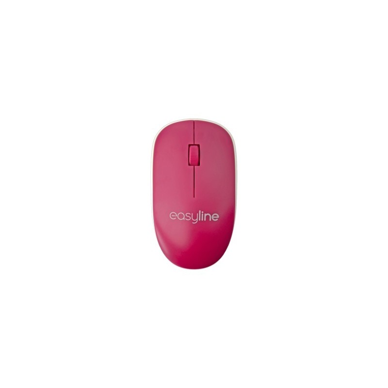 Mouse Easy Line EL-995135 - Magenta, Inalámbrico, 1000 DPI