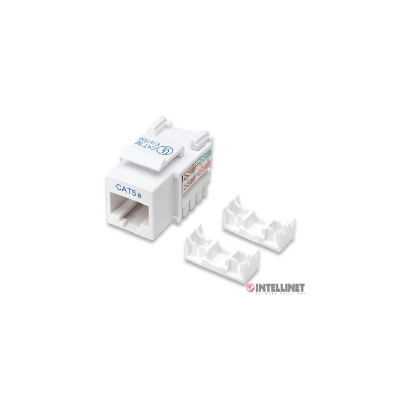 Keystone Jack INTELLINET 210355 - RJ-45, Color blanco, De plástico