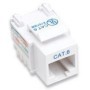 Keystone Jack INTELLINET - Cat 6, De plástico, Color blanco