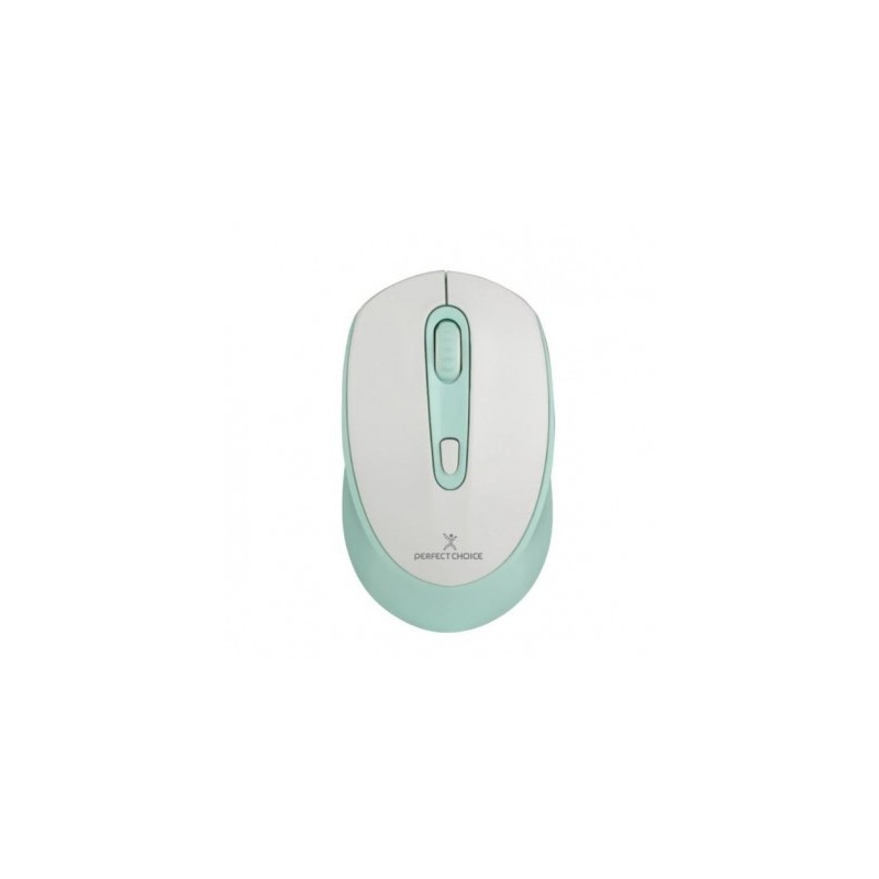 Mouse Recargable PERFECT CHOICE PC-045076 - Blanco, USB, 800/1200/1600 DPI