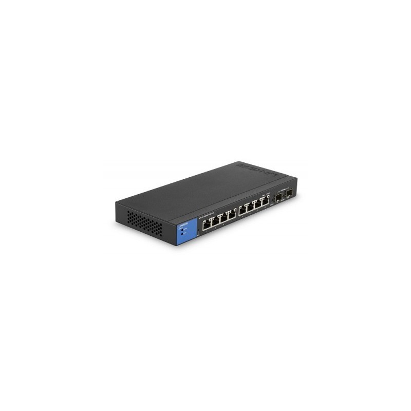 Switch  LINKSYS LGS310C - Negro, 8 + 2 puertos SFP