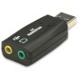 Adaptador de Audio MANHATTAN - USB 2.0 M, Macho/hembra, Negro