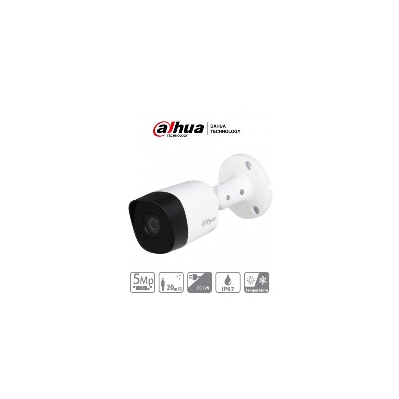 Cámara Bala  Dahua Technology DH-HAC-B2A51N-0280B-S2 - 5 MP, 20 m, 2.8mm