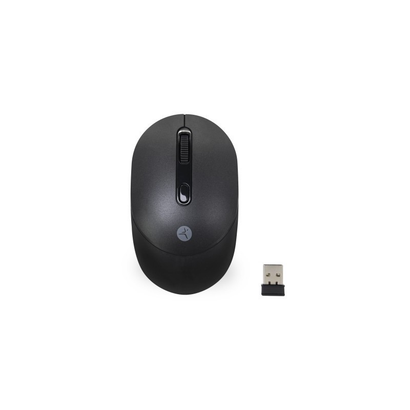 Mouse  TECHZONE TZMOUG201-INA - Negro, 4 botones, Inalámbrico, Plug and Play, 800/1200/1600 DPI