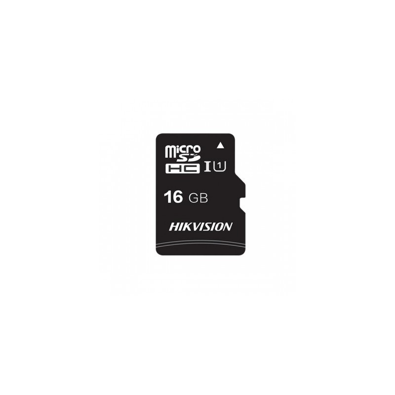 Tarjeta Micro SD  HIKVISION HS-TF-C1(STD)/16G/ADAPTER - 16 GB, 92 MB/s, 30 MB/s, Negro