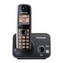 Teléfono Inalámbrico PANASONIC KX-TG4111MEB - Escritorio, Negro, Si, No, LCD