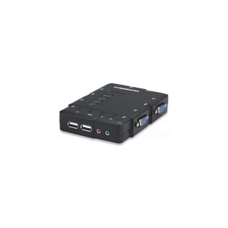 Switch KVM MANHATTAN - 1, 8 m, Negro