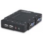 Switch KVM MANHATTAN - 1, 8 m, Negro