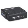 Switch KVM Compacto de 2 Puertos - MANHATTAN, USB, con Cables y Soporte de Audio, Color Negro, 151252,