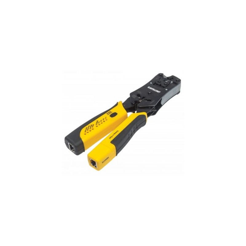 Pinza para Crimpiar INTELLINET 780124 - Negro, Amarillo, 513 g, RJ-11, RJ-12, RJ-22, RJ-45