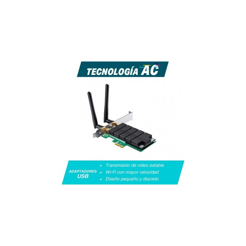 Tarjeta Dual Band PCI-Express TP-LINK AC1200 - PCI-E, Wifi, 867 Mbit/s