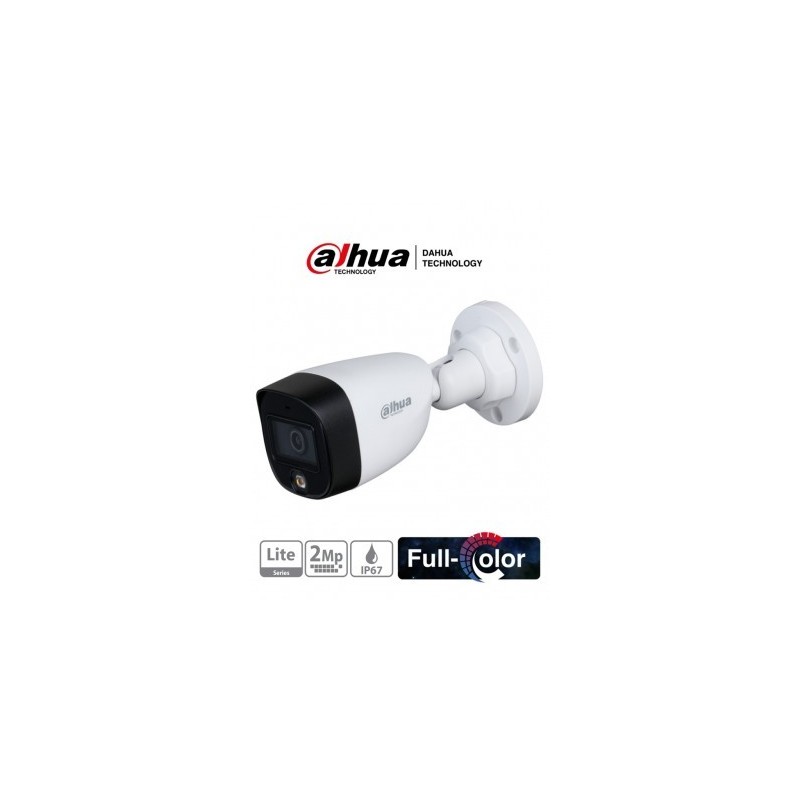 Cámara Bullet Dahua 2 MP - DH-HAC-HFW1209CN-LED-0280B, Full Color 1080p, lente de 2.8mm