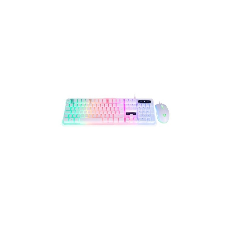 Kit Teclado y Mouse Balam Rush BR-932752 - USB, Blanco, 3600 DPI