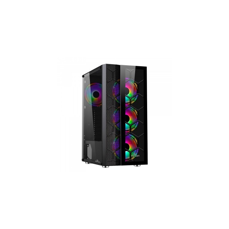 Gabinete Gaming Yeyian Case Rapture Series 2500 - Midi-Tower, Gabinete, ATX, Micro-ATX, Negro