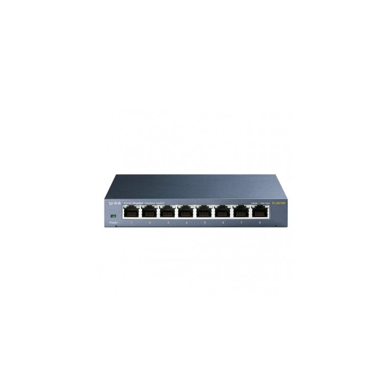 Switch  TP-LINK TL-SG108 - Negro, 8, 10/100/1000 Base-T(X)