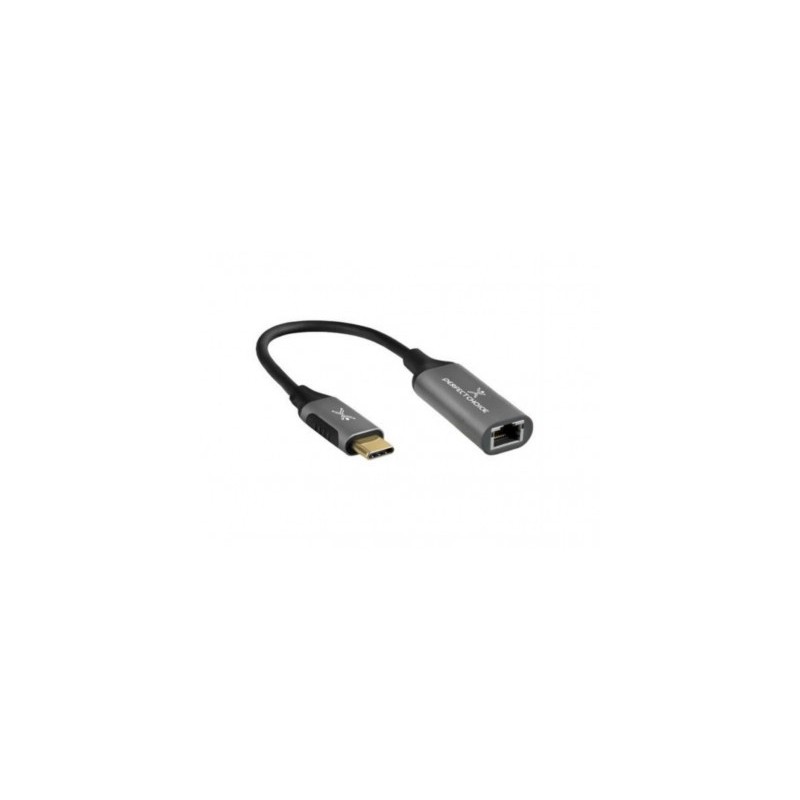 Adaptador USB-C a ETHERNET RJ45 PERFECT CHOICE PC-101277 - USB C, RJ45, Negro