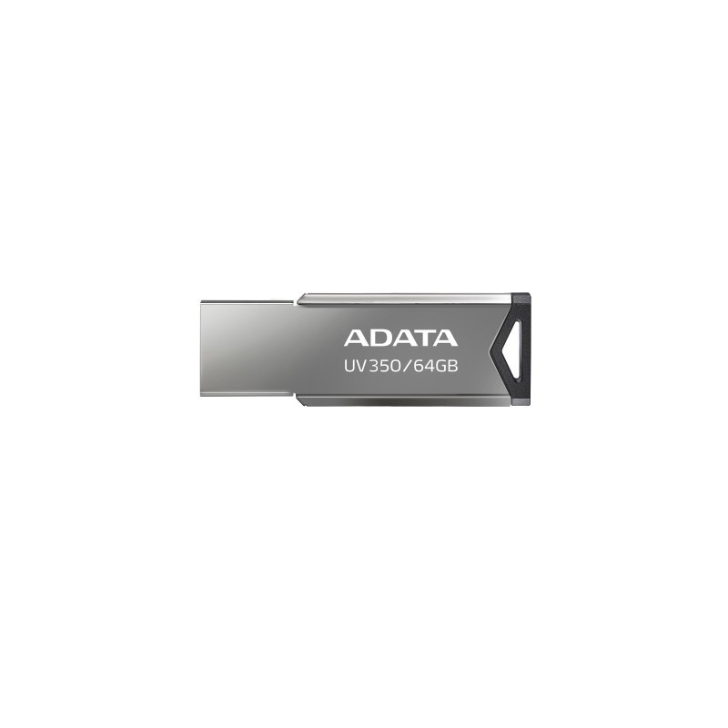 Memoria USB ADATA AUV350-64G-RBK - Metálico negro., 64 GB, USB 3.2 Gen1