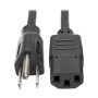 Cable de Alimentación de CA para PC TRIPP-LITE P006-006 - NEMA 5-15P, 1.83 m, Negro, 125 V - 10 A