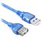 Cable USB V2.0 BROBOTIX 651534 - USB V2.0, Tipo A, USB V2.0, Tipo A, Macho/hembra, 5 m, Azul Traslucido