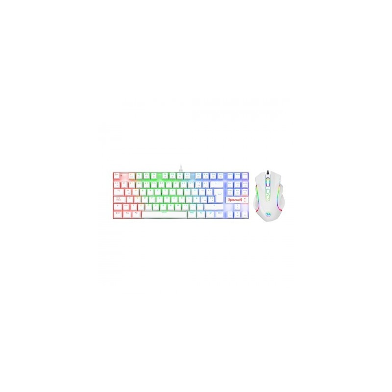 Combo  Redragon K552 White BA - Juego, Blanco