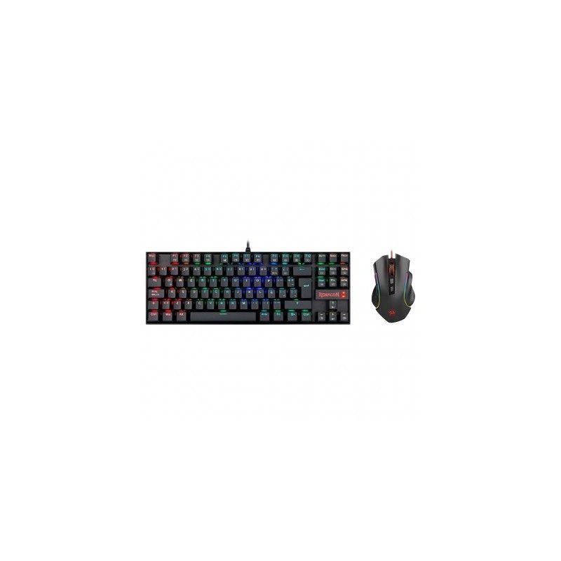 Combo Teclado y Mouse Redragon K552 BA - Juego, Negro