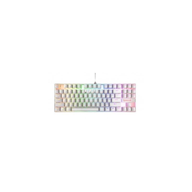 Teclado Mecánico Redragon Kumara White RGB - Español, Blanco, RGB