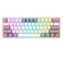 Teclado Mecánico Redragon Fizz Pro White/Gray - Inglés, Blanco y Gris