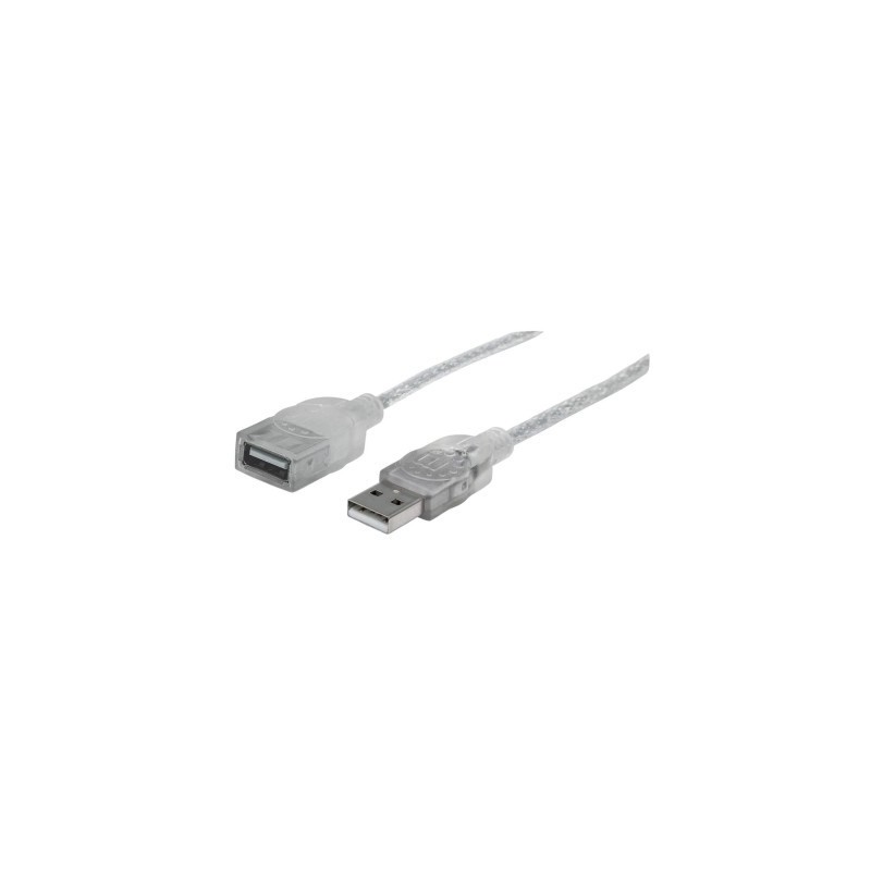 Cable USB - Extensión MANHATTAN - 1, 8 m, USB A, USB A, Macho/hembra