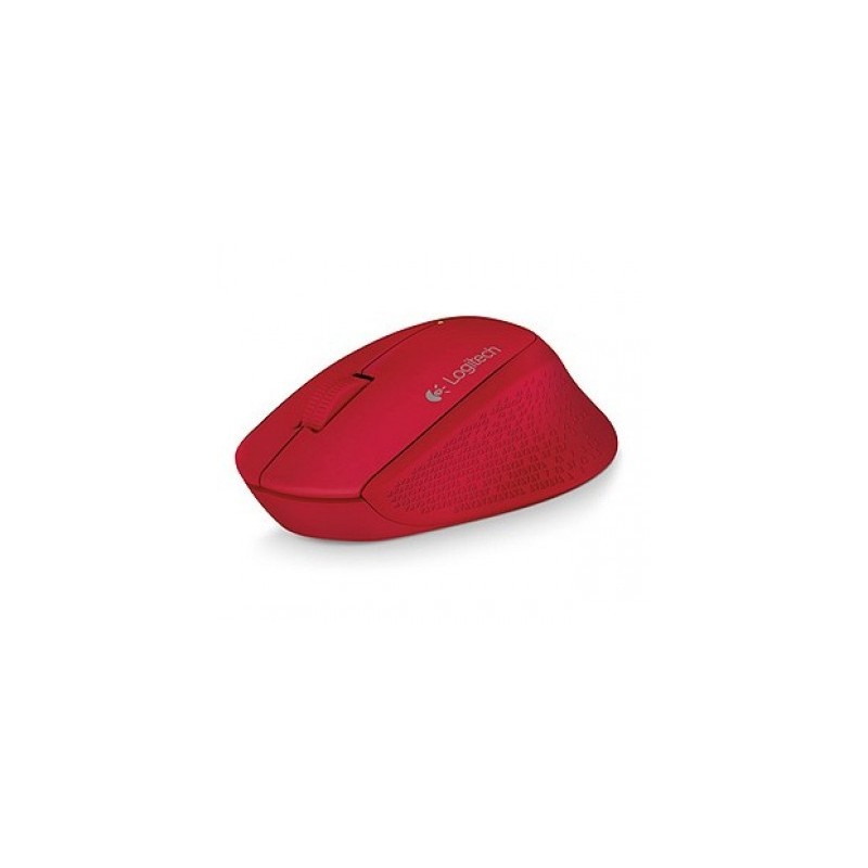 Mouse LOGITECH M280 - Rojo, 3 botones, USB, Óptico, 1000 DPI