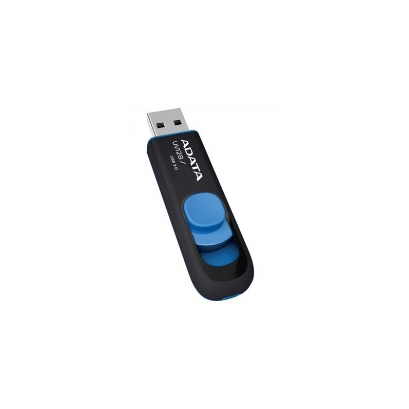 Memoria USB ADATA UV128 - Negro, 64 GB, USB 3.2 (retrocompatible con 3.0 y 2.0), 100 MB/s, 40 MB/s