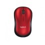 Mouse LOGITECH M185 - Rojo, 3 botones, RF inalámbrico, Óptico, 1000 DPI