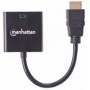 Convertidor  HDMI a VGA MANHATTAN - HDMI, VGA, Micro-USB, Macho/hembra, Negro