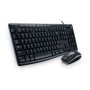 Kit de Teclado y Mouse LOGITECH MK200 - Estándar, Negro, 1000 DPI