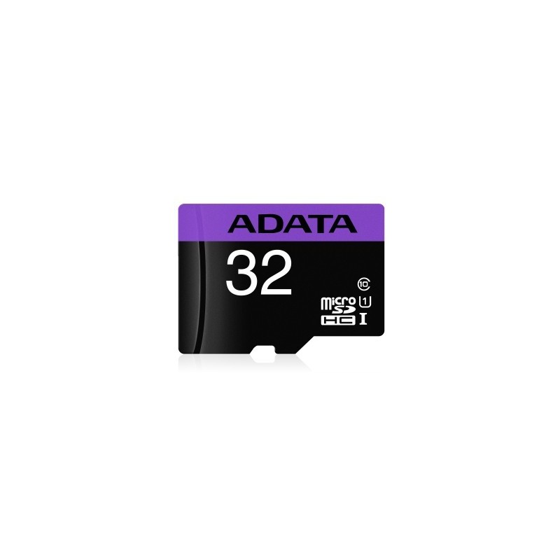 Memoria SD ADATA UHS-I U1 32GB Class 10 - 32 GB, 30 MB/s, 10 MB/s, Negro,