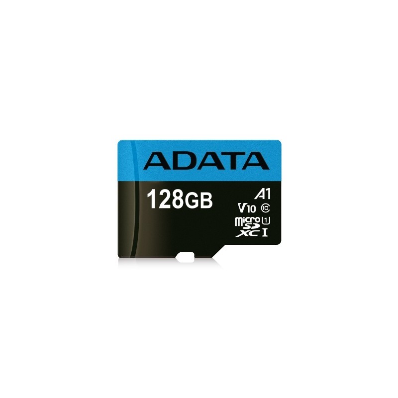 Memoria Micro SD ADATA AUSDX128GUICL10A1-RA1 - 128 GB, 100 MB/s, Negro, Clase 10