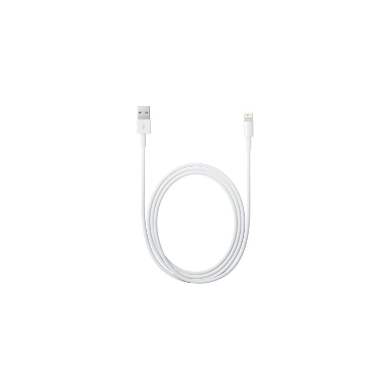 Cable Lightning a USB APPLE - Color blanco, 2 m, Cable Lightning