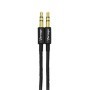 Cable Auxiliar. Vorago. CAB-115 - Negro, 3.5mm, 3.5mm, 1 M