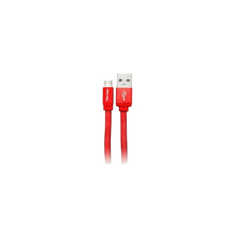 Cable USB VORAGO CAB-113 - Micro USB, USB, 1 m, Rojo